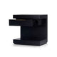 Joa Nightstand | 1 Drawer and Fixed Open Shelf | Modern Black