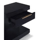 Joa Nightstand | 1 Drawer and Fixed Open Shelf | Modern Black