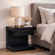 Joa Nightstand | 1 Drawer and Fixed Open Shelf | Modern Black