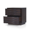 Roa Modern Nightstand | 2 Soft Closing Drawers | Antique Brown