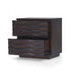 Roa Modern Nightstand | 2 Soft Closing Drawers | Antique Brown