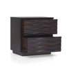 Roa Modern Nightstand | 2 Soft Closing Drawers | Antique Brown