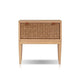 Rena Nightstand | 1 Drawer with Sea Grass Accent Front | Natural Brown