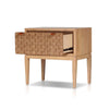 Rena Nightstand | 1 Drawer with Sea Grass Accent Front | Natural Brown