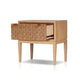 Rena Nightstand | 1 Drawer with Sea Grass Accent Front | Natural Brown