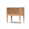 Rena Nightstand | 1 Drawer with Sea Grass Accent Front | Natural Brown
