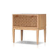 Rena Nightstand | 1 Drawer with Sea Grass Accent Front | Natural Brown