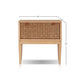Rena Nightstand | 1 Drawer with Sea Grass Accent Front | Natural Brown