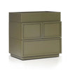 Sena Nightstand with Tray Top | 2 Soft Close Drawers | Olive Green