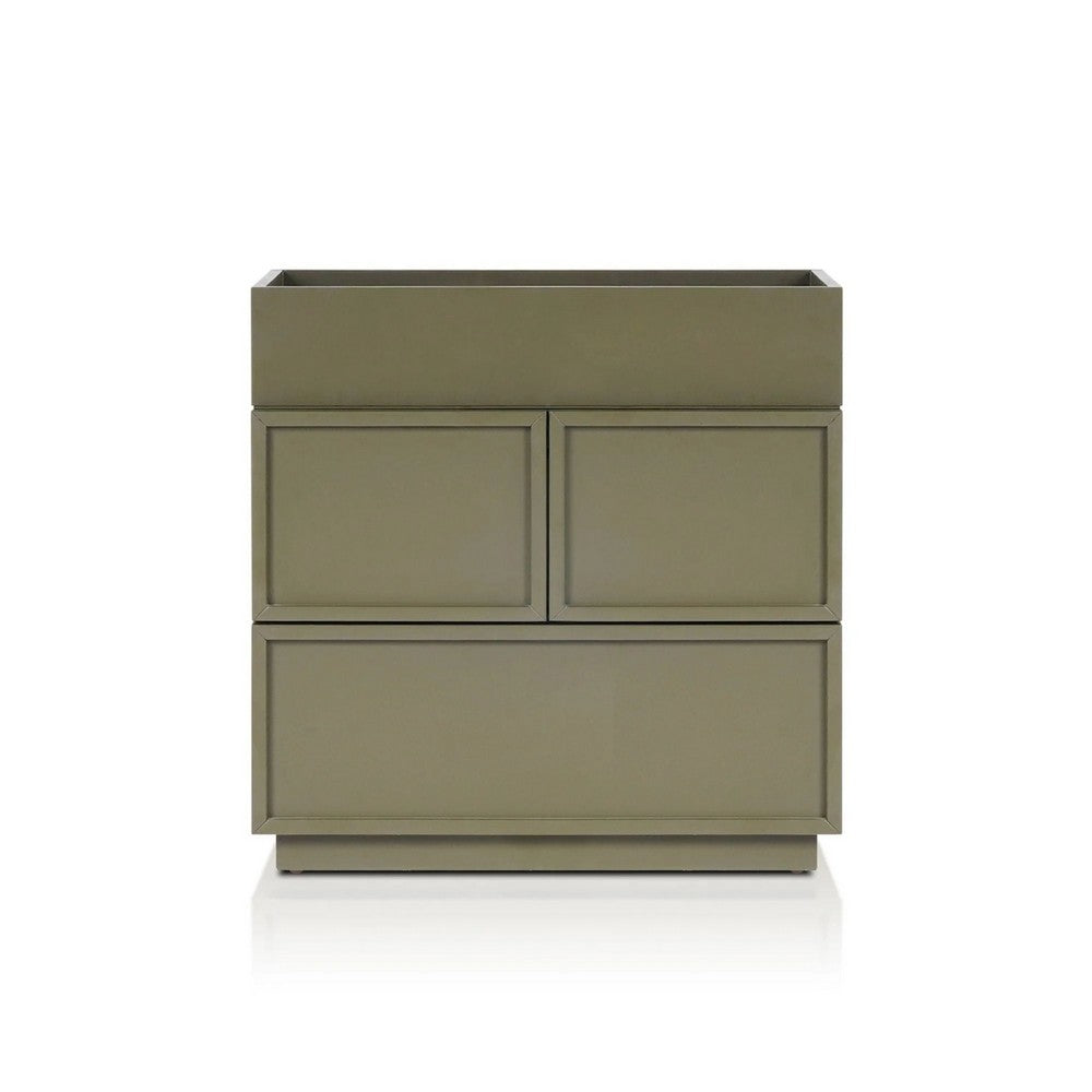 Sena Nightstand with Tray Top | 2 Soft Close Drawers | Olive Green