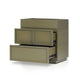 Sena Nightstand with Tray Top | 2 Soft Close Drawers | Olive Green