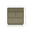 Sena Nightstand with Tray Top | 2 Soft Close Drawers | Olive Green