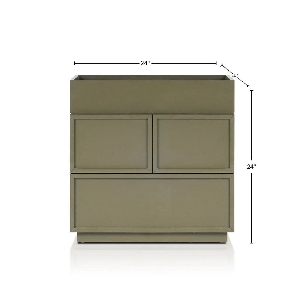 Sena Nightstand with Tray Top | 2 Soft Close Drawers | Olive Green
