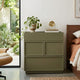 Sena Nightstand with Tray Top | 2 Soft Close Drawers | Olive Green