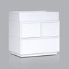 Sena Nightstand with Tray Top | 2 Soft Close Drawers | Glam White