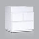 Sena Nightstand with Tray Top | 2 Soft Close Drawers | Glam White