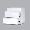 Sena Nightstand with Tray Top | 2 Soft Close Drawers | Glam White