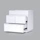 Sena Nightstand with Tray Top | 2 Soft Close Drawers | Glam White