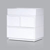 Sena Nightstand with Tray Top | 2 Soft Close Drawers | Glam White