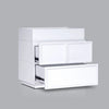 Sena Nightstand with Tray Top | 2 Soft Close Drawers | Glam White