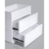 Sena Nightstand with Tray Top | 2 Soft Close Drawers | Glam White