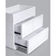 Sena Nightstand with Tray Top | 2 Soft Close Drawers | Glam White