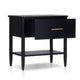 Lex Bedside Nightstand | 1 Drawer and Fixed Open Shelf | Black