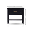 Lex Bedside Nightstand | 1 Drawer and Fixed Open Shelf | Black