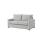Sleeper Sofa | Track Arms | Gray Polyester Upholstery | Transitional