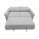 Sleeper Sofa | Track Arms | Gray Polyester Upholstery | Transitional
