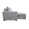 Sleeper Sofa | Track Arms | Gray Polyester Upholstery | Transitional