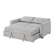 Sleeper Sofa | Track Arms | Gray Polyester Upholstery | Transitional