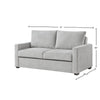 Sleeper Sofa | Track Arms | Gray Polyester Upholstery | Transitional
