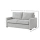 Sleeper Sofa | Track Arms | Gray Polyester Upholstery | Transitional