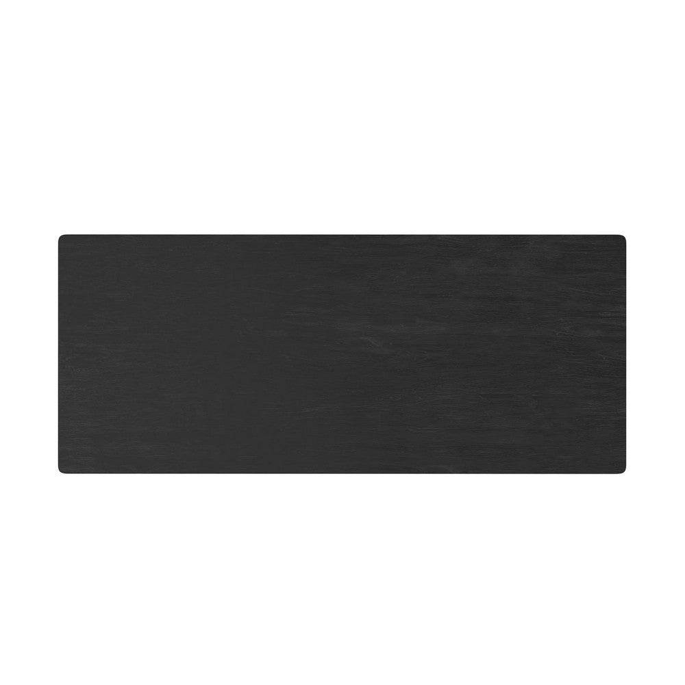 Vecy Extension Dining Table | Rectangular Top | Vintage Black | 72-90"