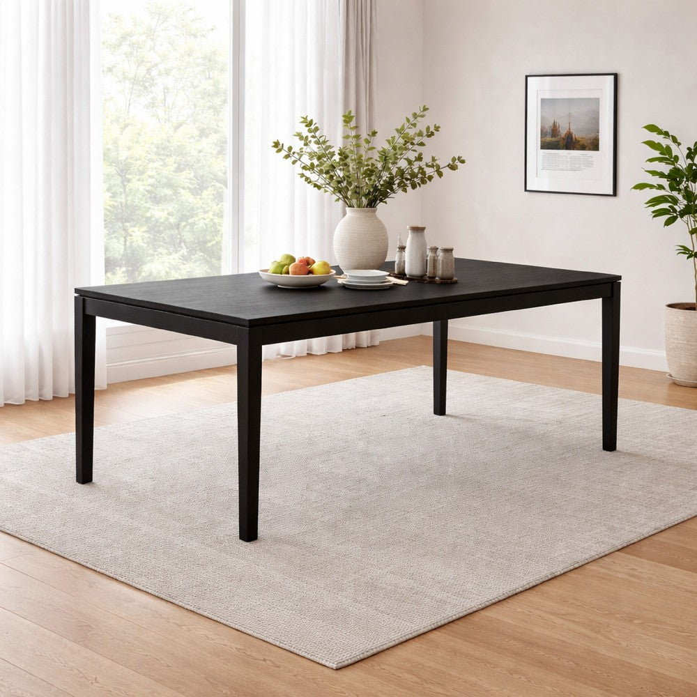 Vecy Extension Dining Table | Rectangular Top | Vintage Black | 72-90"