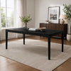 Vecy Extension Dining Table | Rectangular Top | Vintage Black | 72-90"