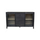 Asim Sideboard Cabinet | 2 Fluted Glass Doors | 3 Drawers | Black 60"