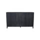 Asim Sideboard Cabinet | 2 Fluted Glass Doors | 3 Drawers | Black 60"