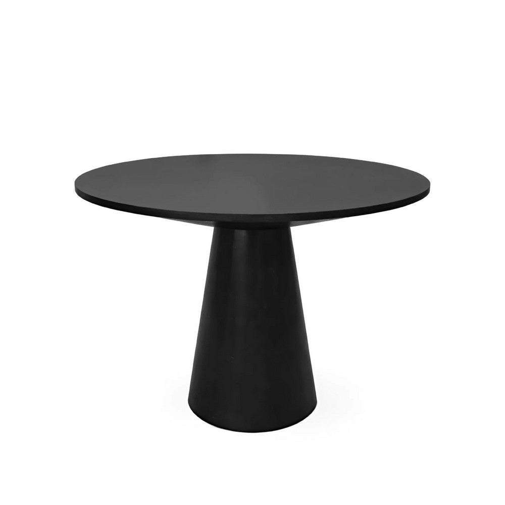 Vecy Counter Height Table |  Tapered Pedestal | Vintage Black | Round 48"
