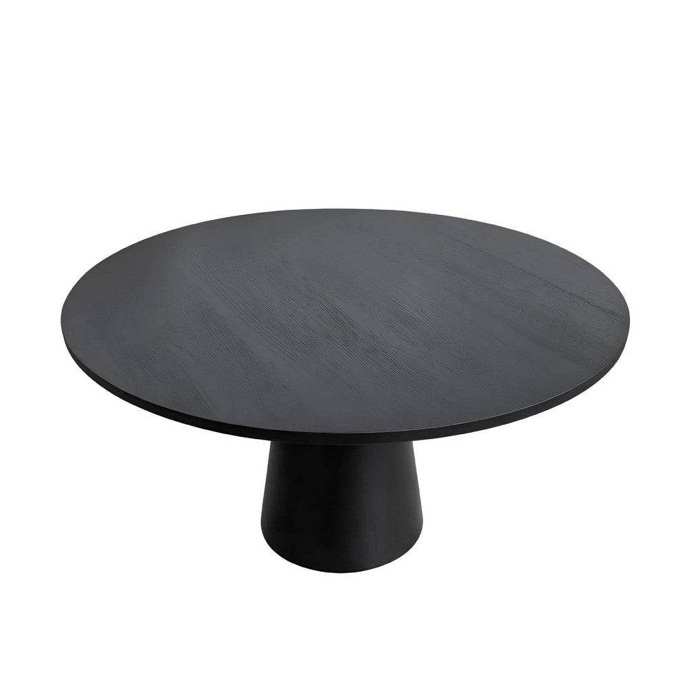 Vecy Counter Height Table |  Tapered Pedestal | Vintage Black | Round 48"
