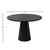 Vecy Counter Height Table |  Tapered Pedestal | Vintage Black | Round 48"