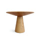 Vecy Counter Height Table |  Tapered Pedestal | Natural Brown | Round 48"