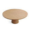 Vecy Counter Height Table |  Tapered Pedestal | Natural Brown | Round 48"