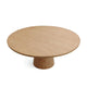 Vecy Counter Height Table |  Tapered Pedestal | Natural Brown | Round 48"