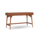 Ian Large Office Desk | 3 Felt Lined Drawers | Chestnut Brown Wood 52"