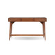 Ian Large Office Desk | 3 Felt Lined Drawers | Chestnut Brown Wood 52"