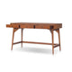 Ian Large Office Desk | 3 Felt Lined Drawers | Chestnut Brown Wood 52"