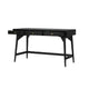 Ian Large Office Desk | 3 Felt Lined Drawers | Modern Brown Wood 52"