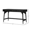 Ian Large Office Desk | 3 Felt Lined Drawers | Modern Brown Wood 52"